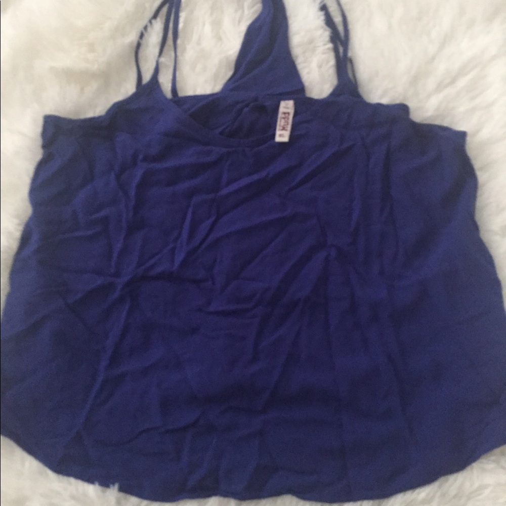 Strappy Blue Tank Top